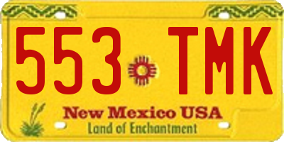 NM license plate 553TMK