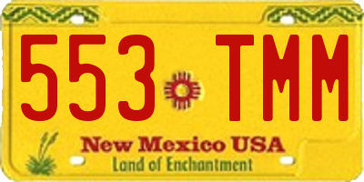 NM license plate 553TMM
