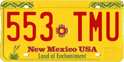NM license plate 553TMU