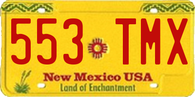 NM license plate 553TMX