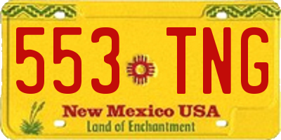 NM license plate 553TNG