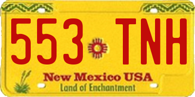 NM license plate 553TNH
