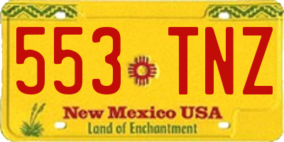 NM license plate 553TNZ