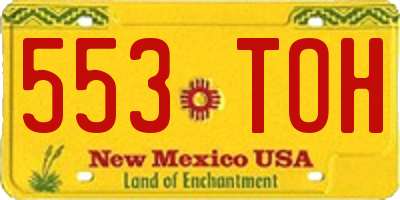 NM license plate 553TOH