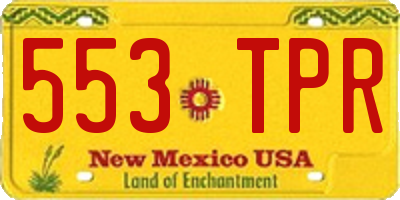 NM license plate 553TPR