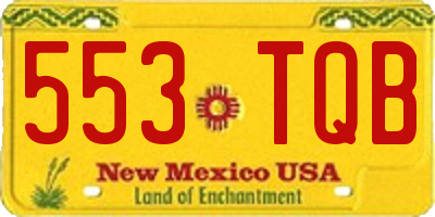 NM license plate 553TQB