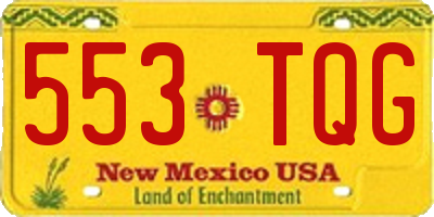 NM license plate 553TQG