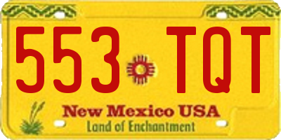 NM license plate 553TQT
