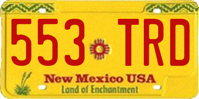 NM license plate 553TRD