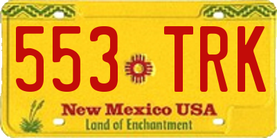 NM license plate 553TRK