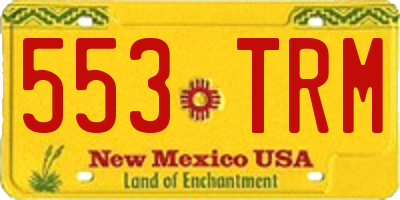 NM license plate 553TRM