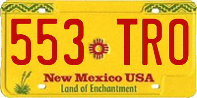 NM license plate 553TRO
