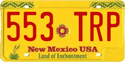 NM license plate 553TRP