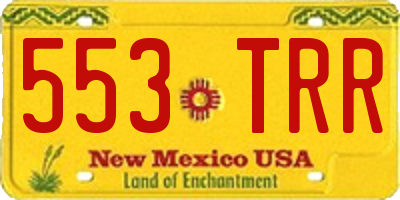 NM license plate 553TRR