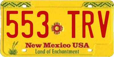NM license plate 553TRV