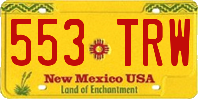 NM license plate 553TRW