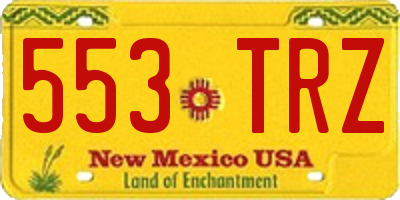 NM license plate 553TRZ