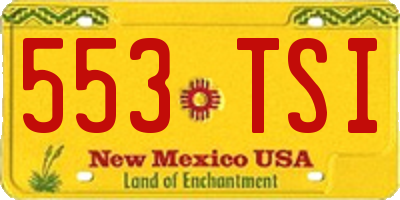 NM license plate 553TSI