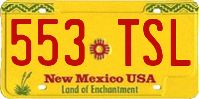 NM license plate 553TSL