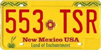 NM license plate 553TSR