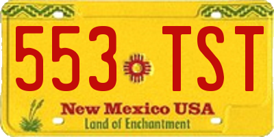 NM license plate 553TST