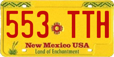 NM license plate 553TTH