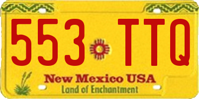 NM license plate 553TTQ