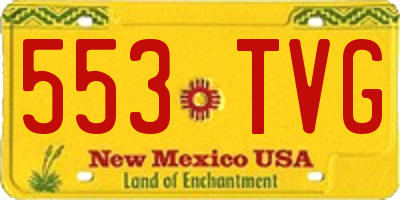 NM license plate 553TVG