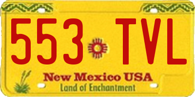 NM license plate 553TVL