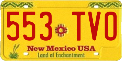 NM license plate 553TVO