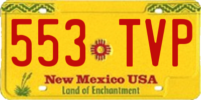 NM license plate 553TVP