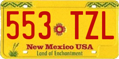 NM license plate 553TZL