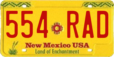 NM license plate 554RAD