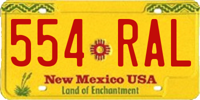 NM license plate 554RAL