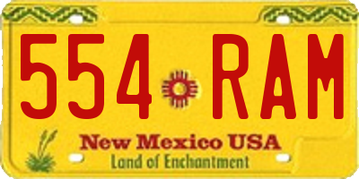 NM license plate 554RAM