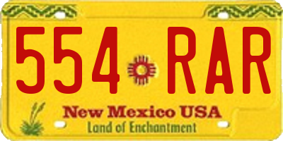 NM license plate 554RAR