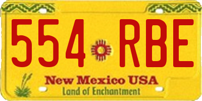 NM license plate 554RBE