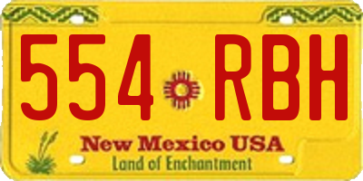 NM license plate 554RBH