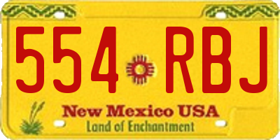NM license plate 554RBJ