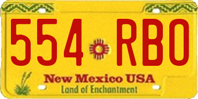NM license plate 554RBO