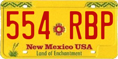 NM license plate 554RBP