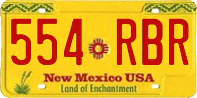 NM license plate 554RBR