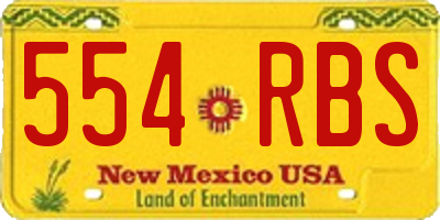 NM license plate 554RBS