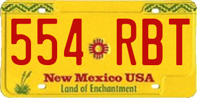 NM license plate 554RBT