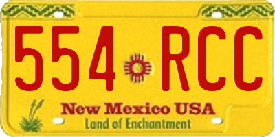 NM license plate 554RCC
