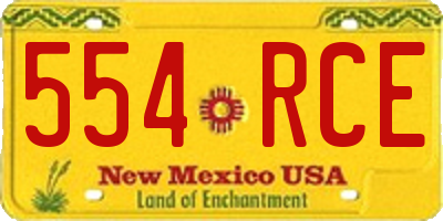 NM license plate 554RCE