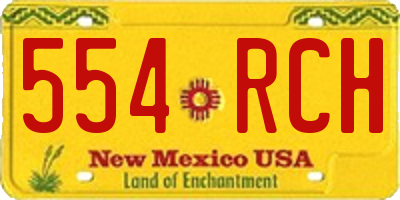 NM license plate 554RCH