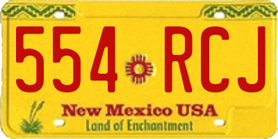 NM license plate 554RCJ