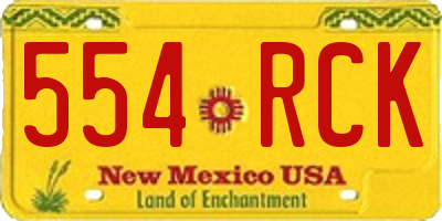 NM license plate 554RCK
