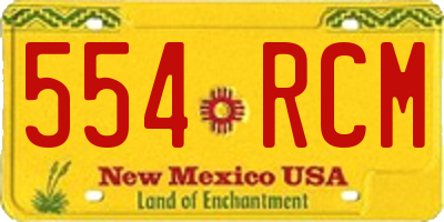 NM license plate 554RCM